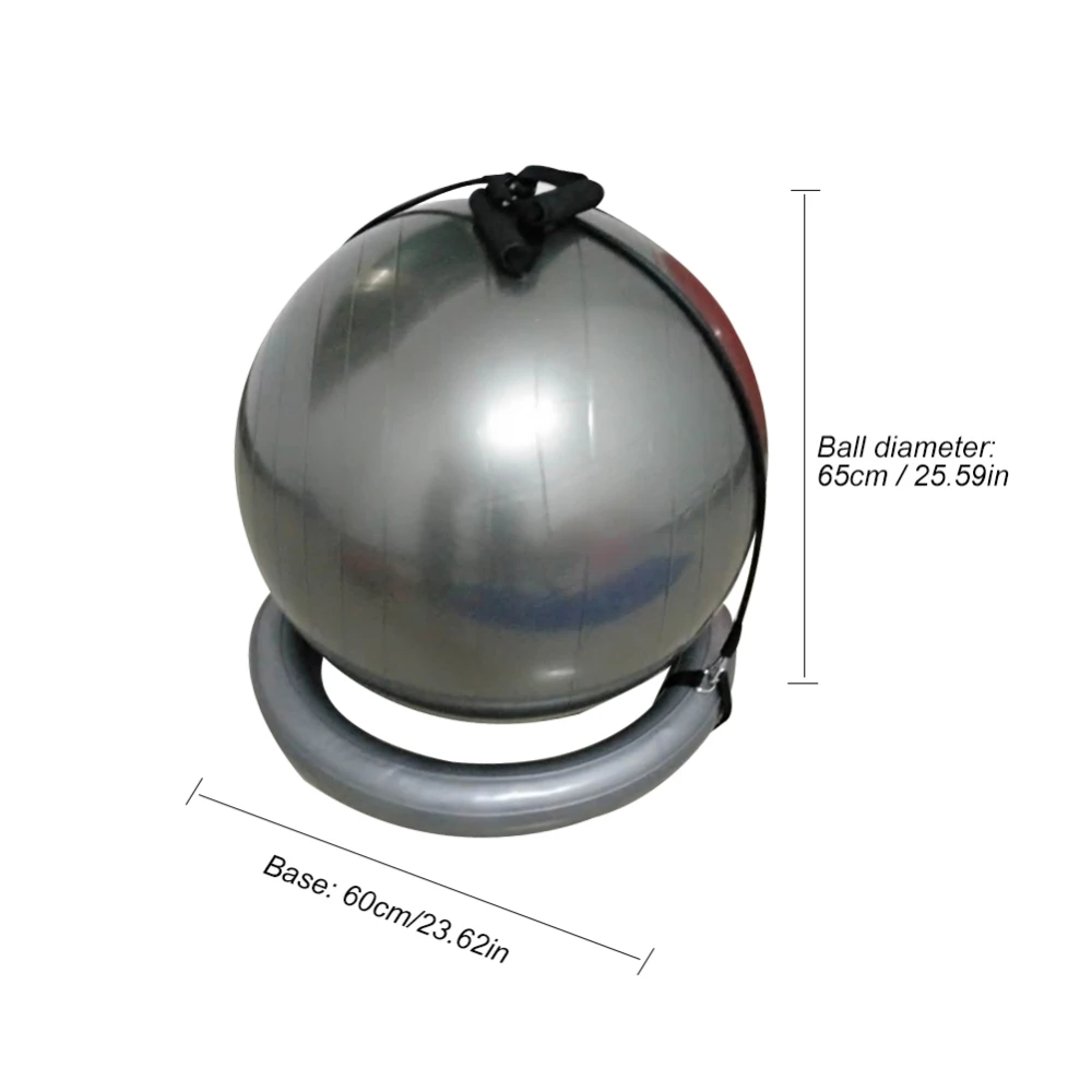 Exercise Stability Yoga Ball with Stability Base Resistance Bands for Gym Home Office Flexible Fitness Seat Balance Ball