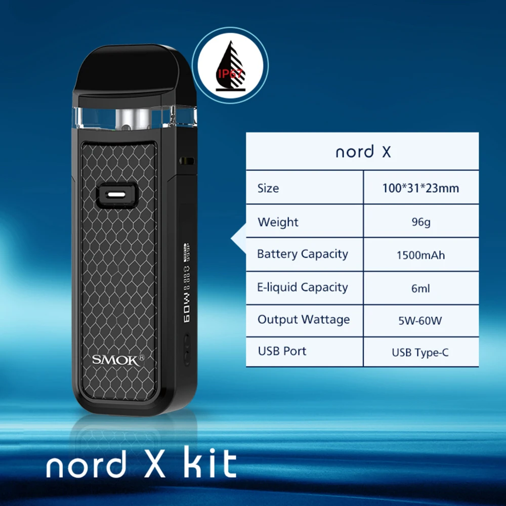Набор SMOK NORD X картридж 6 мл вейп RPM2 сетчатая катушка аккумулятор 1500 мАч