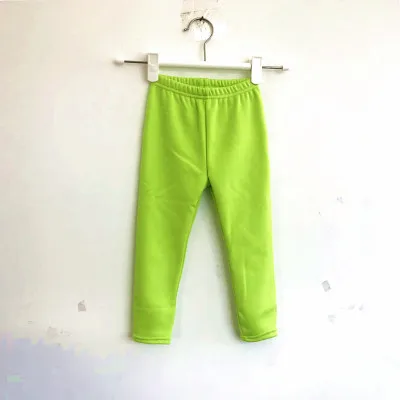 Г. Новые осенне-зимние леггинсы для девочек корейские модные утепленные бархатные штаны с принтом для девочек От 2 до 6 лет Детские штаны - Цвет: CS green