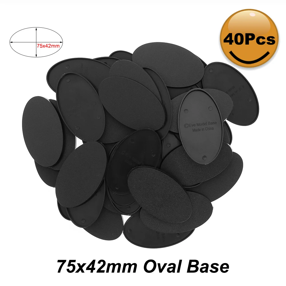 MB875 20pcs/40pcs/80pcs Oval Bases 75X42mm Oval Base Plastic Bases For Miniature Wargames Table Games  diy barbie house