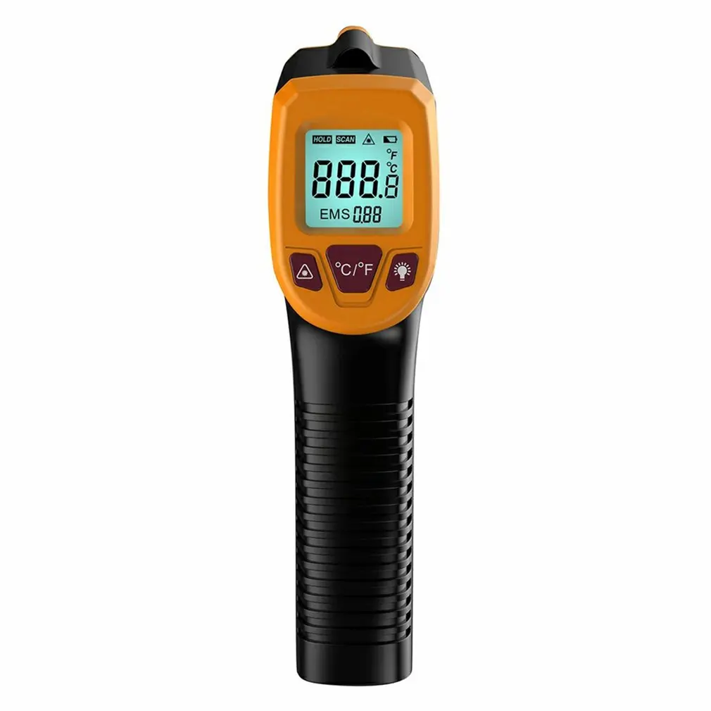 Thermomètre Infrarouge GM320S – Pistolet Numérique -50°C à 600°C, Écran LCD, Sans Contact (Orange)