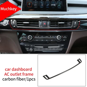 

For BMW X5 F15 2014-2018 carbon fiber car dashboard AC outlet frame 1pc