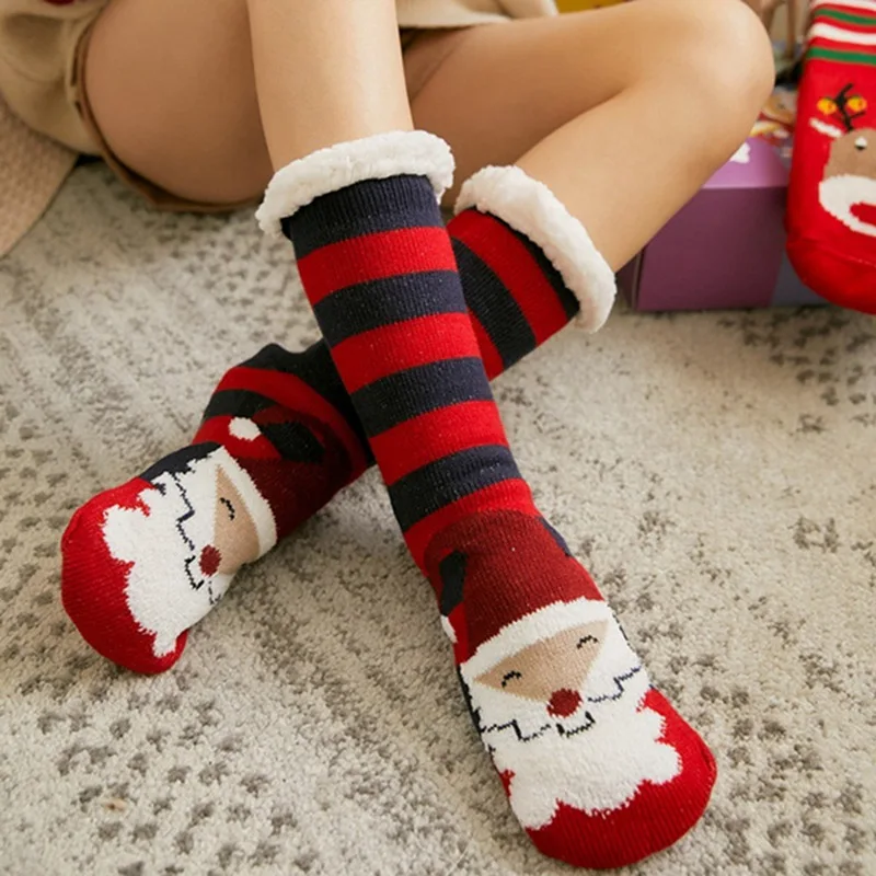 

2020 Autumn And Winter New Christmas Socks Female Autumn And Winter Middle Tube Warm Floor Socks