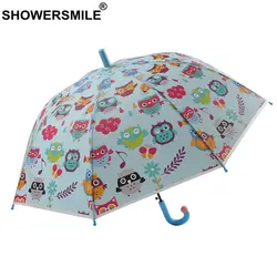 SHOWERSMILE детский зонт прозрачный зонт-Сова с животными детский мультяшный светло-голубой детский Солнечный дождь бренд Brolly