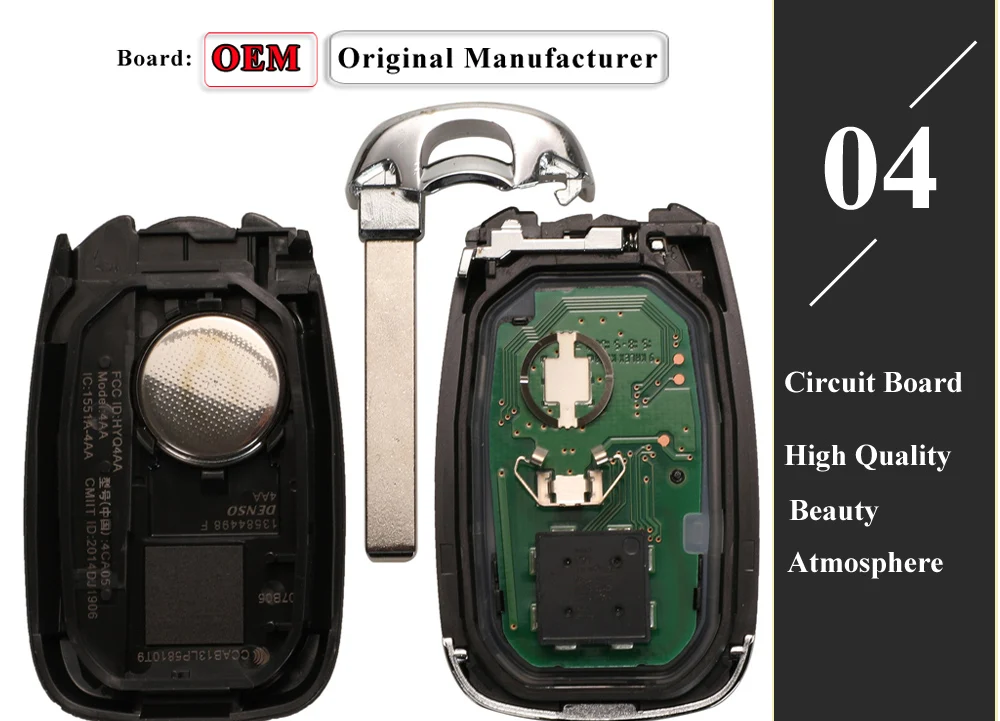 Chiave/Telecomando Per Chevrolet Cruze Malibu Camaro Equinozio Hyq4aa Hyq4ea 13508769 Keyless Go - 4bt Completa Di Smart 315/433mhz Id46 Chevrolet - Hdf27045839984cf7b3147226397f858c7