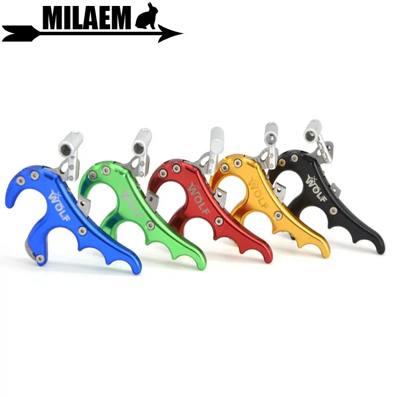 

2pcs Archery Release Aids 4Fingers Compound Bow Release Aids Gear Caliper Right Left Hand Shooting Accessories