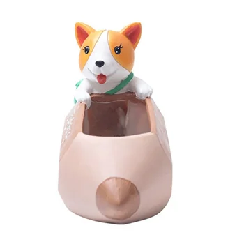 

Garden Accessories Succulent Flowerpot Original Cartoon Corgi Crafts Desktop Home Garden Office Potted Decoration