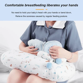 

Breastfeeding Pillow Breastfeeding Newborn Head Support U-shaped Removable Washable Baby Care Anti-Spitting Milk Pillow