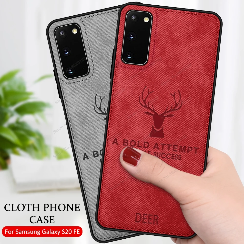 

Fabric Cloth Phone Case for Samsung A42 M51 A71 A51 Silicone Cover for Samsung S20 FE A51 5G SM-M515F S20 Fan Edition S20 Lite