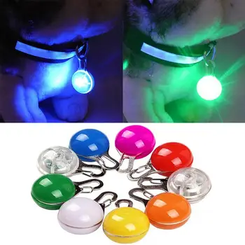 

LED Flashlight Dog Cat Collar Glowing Pendant Night Safety Pet Leads Necklace Luminous Bright Decoration Collars For Dogs
