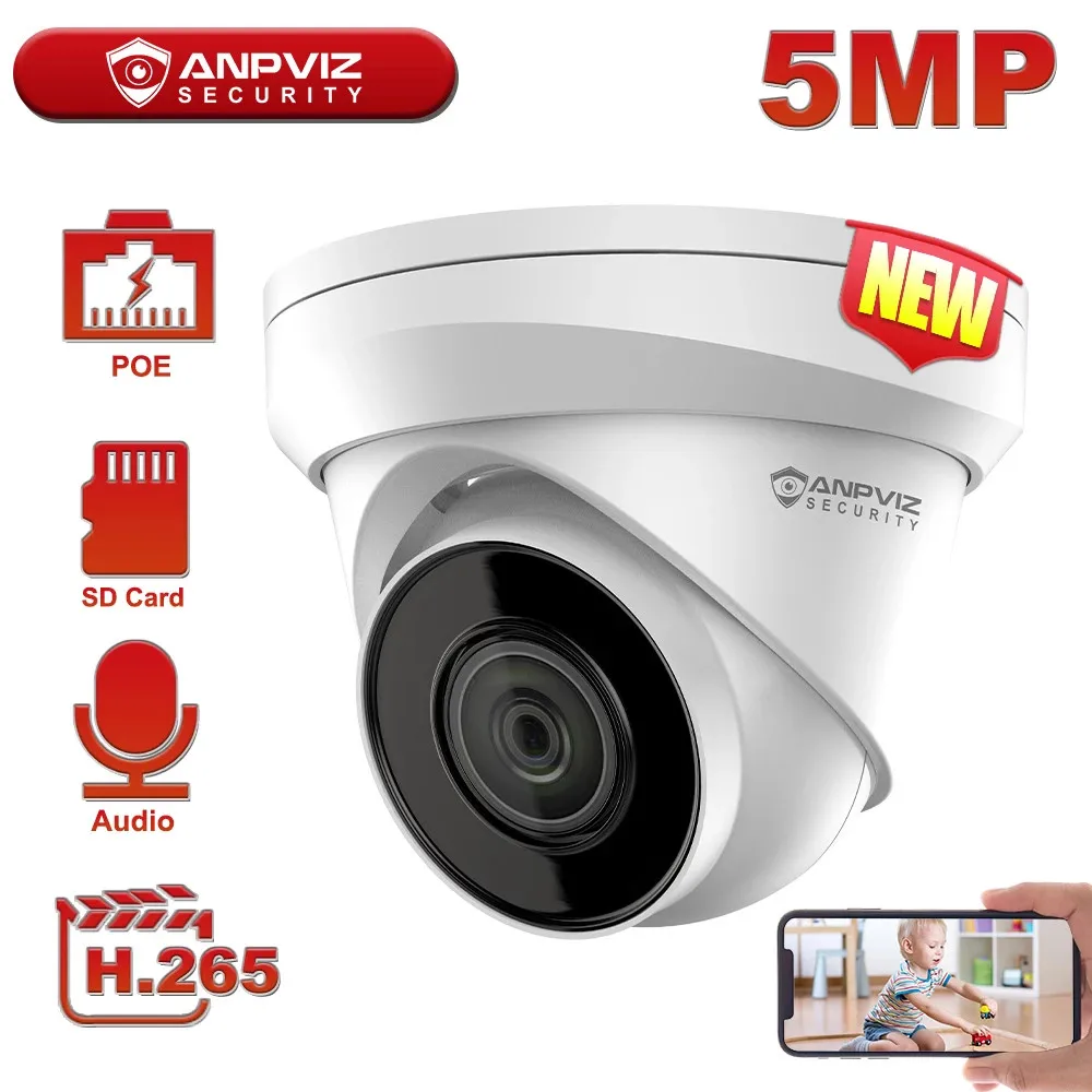 IP-камера видеонаблюдения Anpviz POE 5 МП 256 ГБ ночное видение | Безопасность и защита