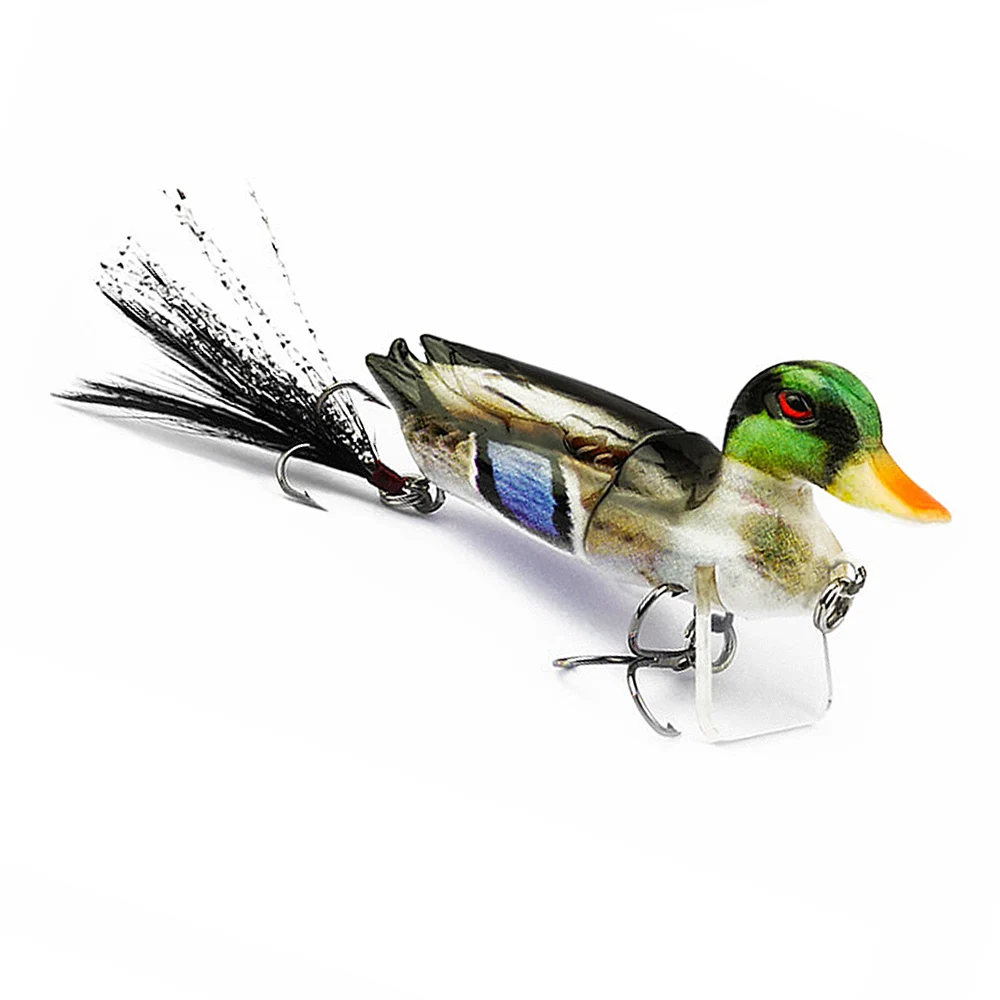  HOT 3D Duck Fishing Lure Baits Swim Baits Fishing Tackle Tools with Hooks