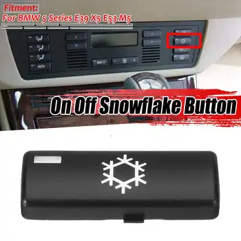 

1x Plastic Car Climate A/C Control Panel On Off Snowflake Button Key Caps Switch Replacement For BMW 5 Series E39 X5 E53 M5