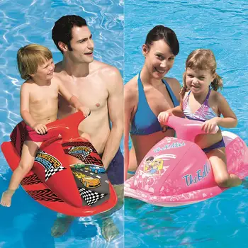

Inflatable Motorboat Swim Float Inflatable Pool Floating Row Outdoor Kids Water Toy Pool Party Have Fun Random Colors