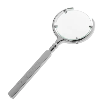 

MADE IN RUSSIA 8X Silver Tone Glass Lens Magnifying Reading Magnifier Tools
