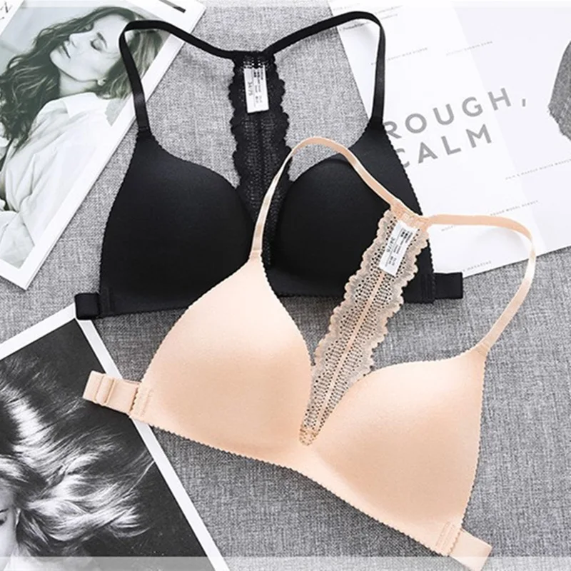 

Sexy Women Bra Lace Bralette Padded Push Up Bra Smooth Adjustable Bra Fashion Seamless Underwear