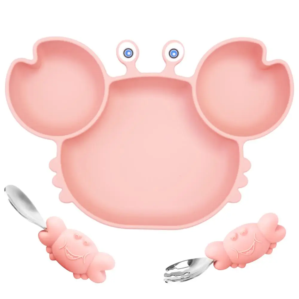 Silicone Baby Dishes Tableware-Plate Feeding-Bowl Non-Slip Bpa-Free Childrens Qshare