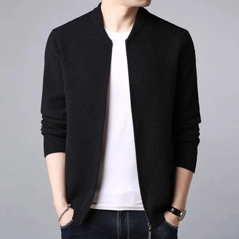 Mens Sweaters 2019 Men's Spring New Men's Sweater Cardigan Men's Slim Thin Coat Solid Color Men Clothes