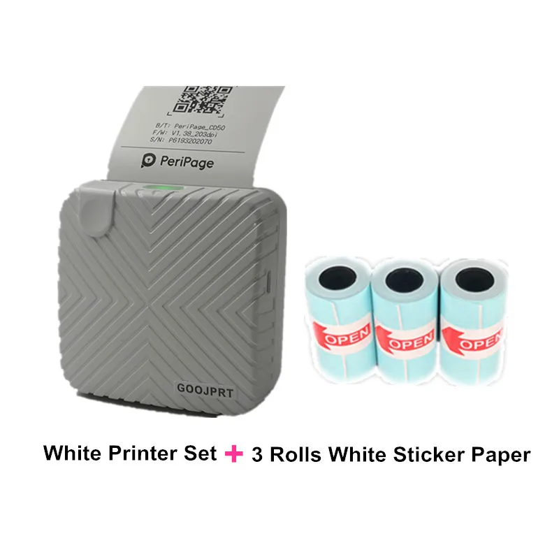 Add Sticker Paper GOOJPRT в полоску стиль A6 Peripage безчернильный Bluetooth карманный портативный термопринтер фото мобильный мини фотопринтер Fotos - Цвет: Add Sticker Paper