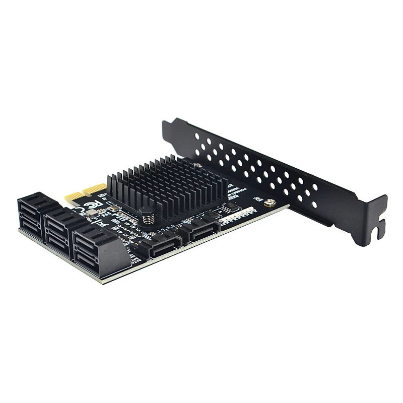 Moligh кукла Pci-E Sata 3,0 карты расширения 8-Порты и разъёмы 6G Ssd HDD Ipfs добыча стояк карты расширения Ipfs жесткого диска(черный