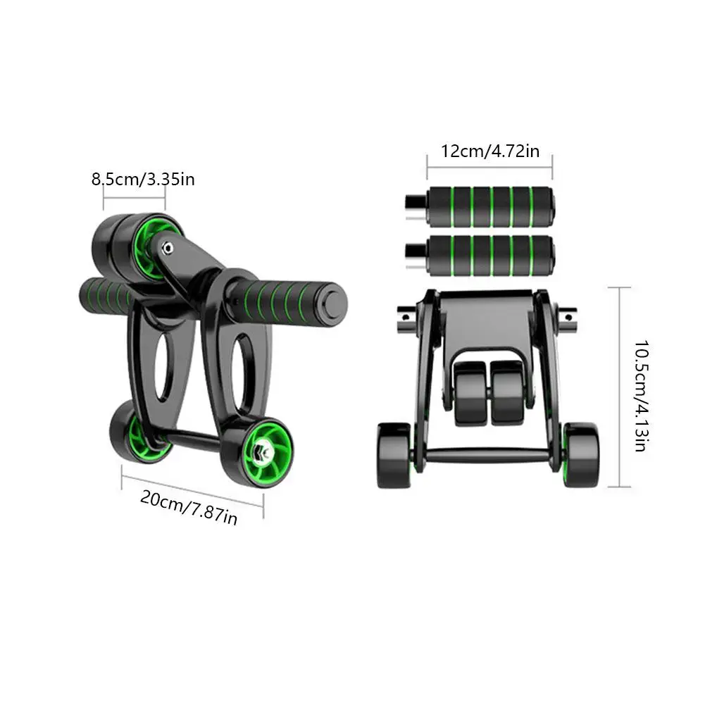 5 In 1 Fitness Set Collapsible AB Wheel Roller Kit Elastic Rope Pad Jump Rope Set Fitness Equipment Men Women Trainer