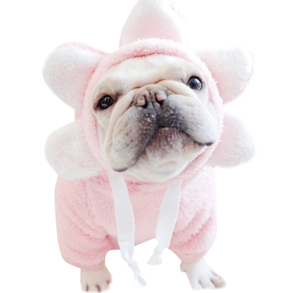 Одежда для домашних животных, свитер с цветами для собак, Милая одежда с подсолнухами, флисовый свитер для собак BJStore