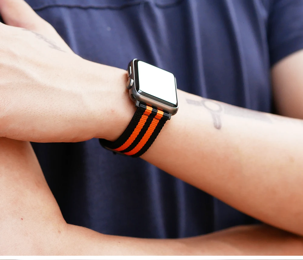Hot Sell Nylon Watchband for Apple Watch Band Series 4/3/2/1 Sport Bracelet accessories 42 mm 38 mm 40mm 44mm Strap For iwatch