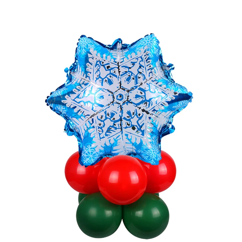 10pcs balloon set-F WEIGAO 5 шт. фольгированные шары красные конфеты тростника Снеговик Счастливого Рождества воздушный шар украшения надувные воздушные шары поставки navidad - Цвет: 10pcs balloon set-F