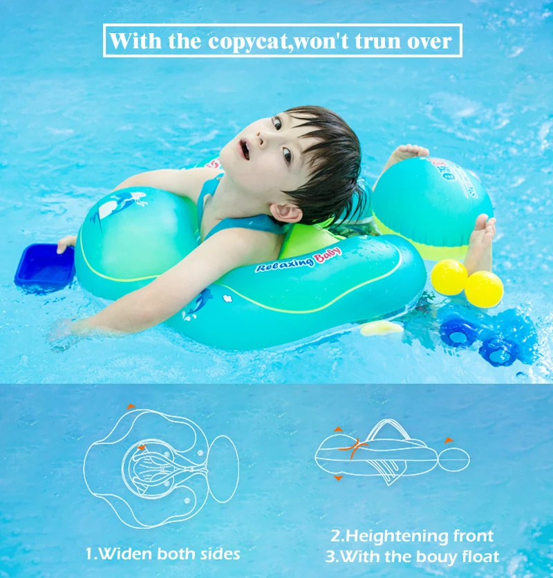 Плавательный круг для детей Детский Надувной круг младенческой подмышки купание и плавание бассейн плавательный круг с сиденьем двойной плот