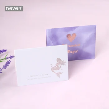 

Never Mermaid Postcard Gift Card paper Blessing Card Envelope Letter Paper Envelopes For Invitations Envelope Wedding Letter Set