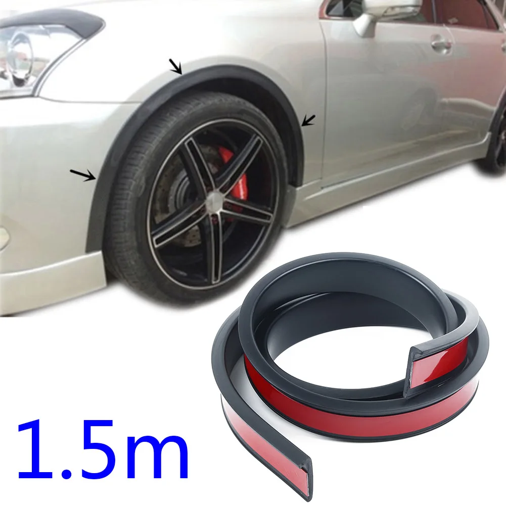 150*3.8cm Car Arch Eyebrow Car Wheel Arch Trim Fender Extenders Auto