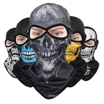 

Halloween Mask 3D Animal Skull Bicycle Cap Snowboard Helmet Balaclava Headwear Protection Hats Winter Warm Lining Full Face