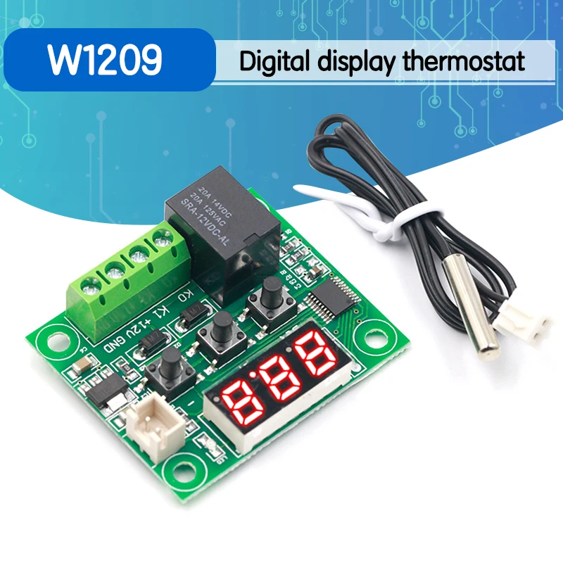 W1209 DC 12V температура отопления охлаждения термостат контроль температуры