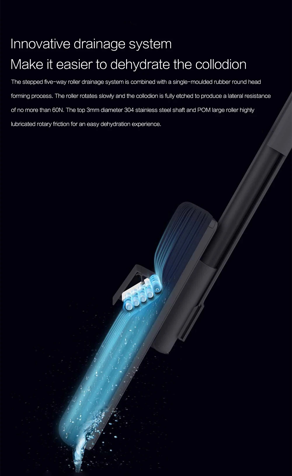 180-degree Rotating Standing Storage Space-saving Mop with Collodion Head from Xiaomi Youpin