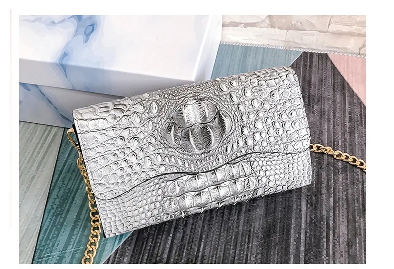 Black Leather Vintage Crocodile Luxury Handbags Women Bags Designer Chain Messenger Bag Female Small Red PU Crossbody Clutch Bag (12)