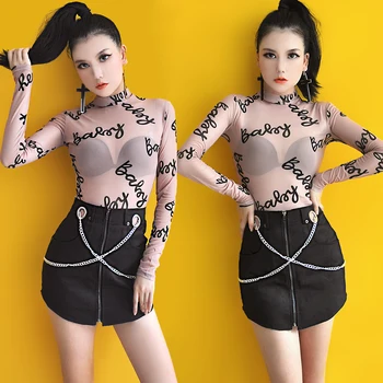 

Nightclub Female Singer Gogo Dancer Stage Clothes Jazz/Pole Dance Performance Jumpsuit Festival Clothing Rave Outfit DQL3205