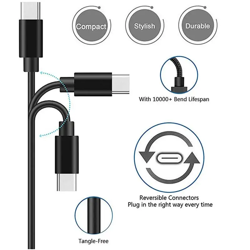 Usb type-C кабель USB A к USB-C шнур для быстрой зарядки для samsung Galaxy S8 S9 S10 Plus Note 9 8, Google Pixel 2 3 XL, LG G7 V20 V30