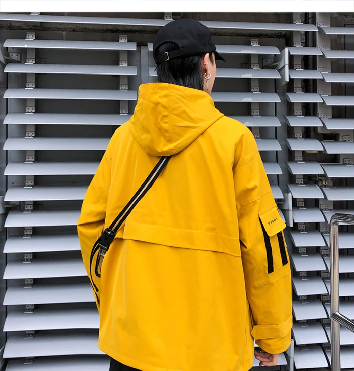 Aelfric Eden, мужские куртки с несколькими карманами и буквенным принтом, Harajuku, повседневное хлопковое пальто в стиле хип-хоп, цветные мужские модные топы, уличная одежда