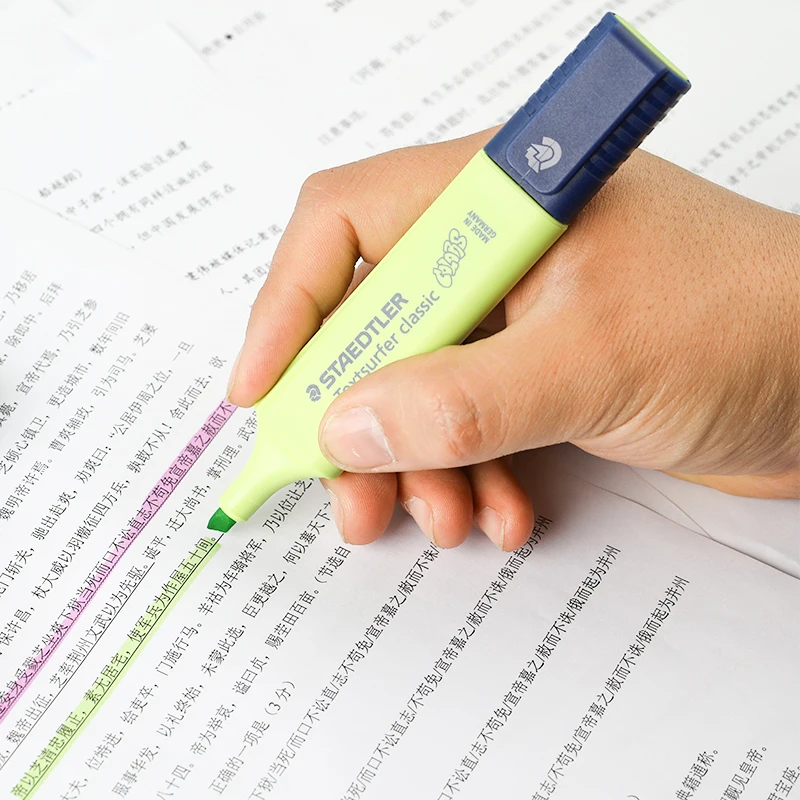 STAEDTLER Highlighter Pen 1pcs 1-5mm Line Vintage Marker Liner Highlighting Paper Fax Drawing Office School A6112 highlighter pen marker pen highlighter marker art marker