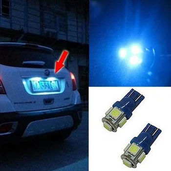 

2Pcs/Set DC 12V Blue 5 LED Car License Plate Light Lamp Bulbs Number Plate Light For Motorcycle Boats