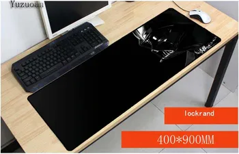 

MRGBEST 90x40 Large Game Mouse Pad Darth Vader Star Wars Black Lock-edge Non-slip Wear-resistant Desk Mat Custom LOGO Carpet Mat