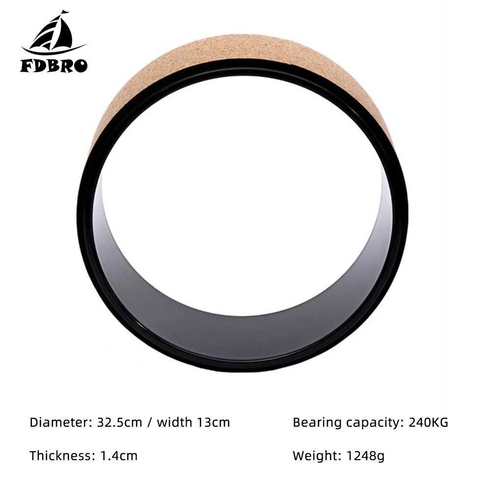 Yoga Circles Gym Workout Back Training Tool for Bodybuilding Fitness Wood Yoga Wheel Pilates with Buddha Lotus Professional TPE
