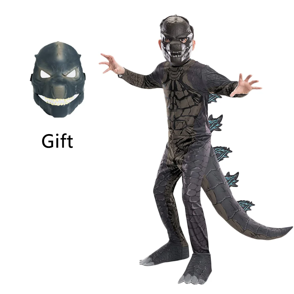 Аниме Godzill детский Косплей Костюм с крышкой обуви динозавр Хэллоуин для детей