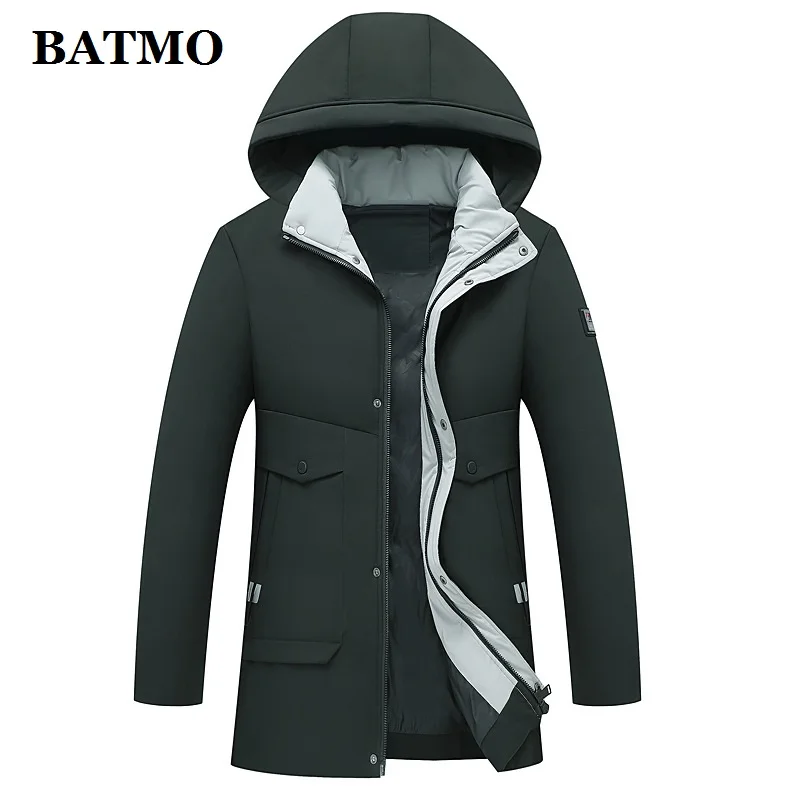 BATMO Новое поступление зимние высококачественные мужские парки с капюшоном, мужские зимние куртки с капюшоном, M1901