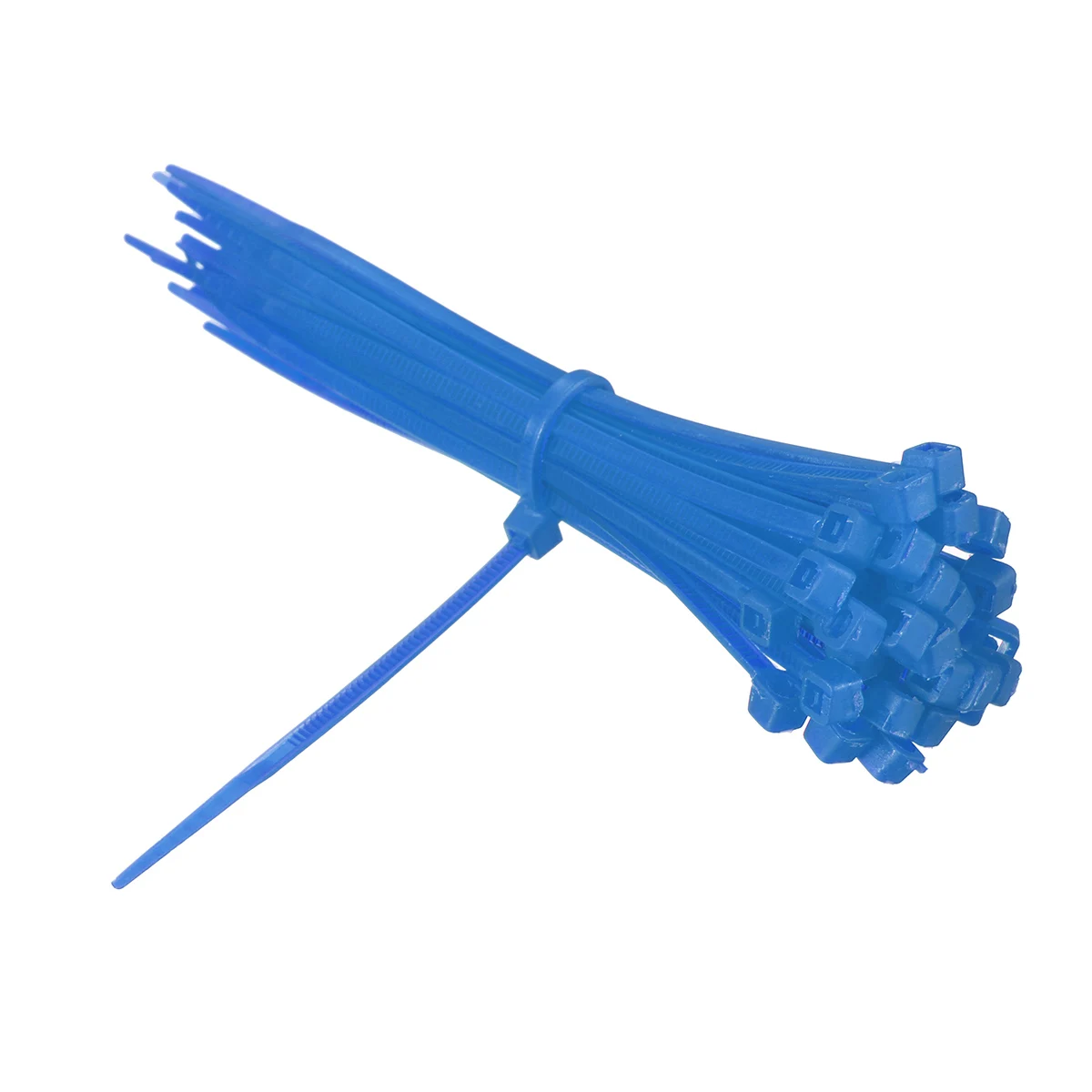 100 шт. 2,5x100 мм самоблокирующиеся Нейлоновые кабельные стяжки на молнии кабельные стяжки закручивающиеся Стандартные Кабельные стяжки на молнии белый черный - Color: Blue