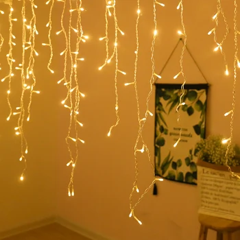 

Curtain Lights Ice Bar Lights Flashing Lights Full Star Falls Lights Rental House Renovation Decoration Lights Wedding Decor
