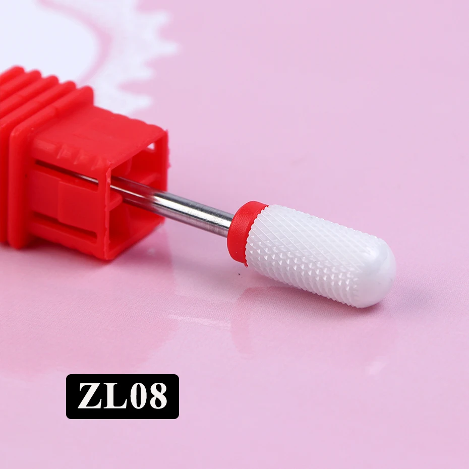 ZL08 1 шт. фреза для маникюра, сверло для ногтей, керамическое электрическое твердосплавное сверло для удаления кутикулы, очищающее средство для педикюра, инструменты CHZL01-25 - Цвет: ZL08