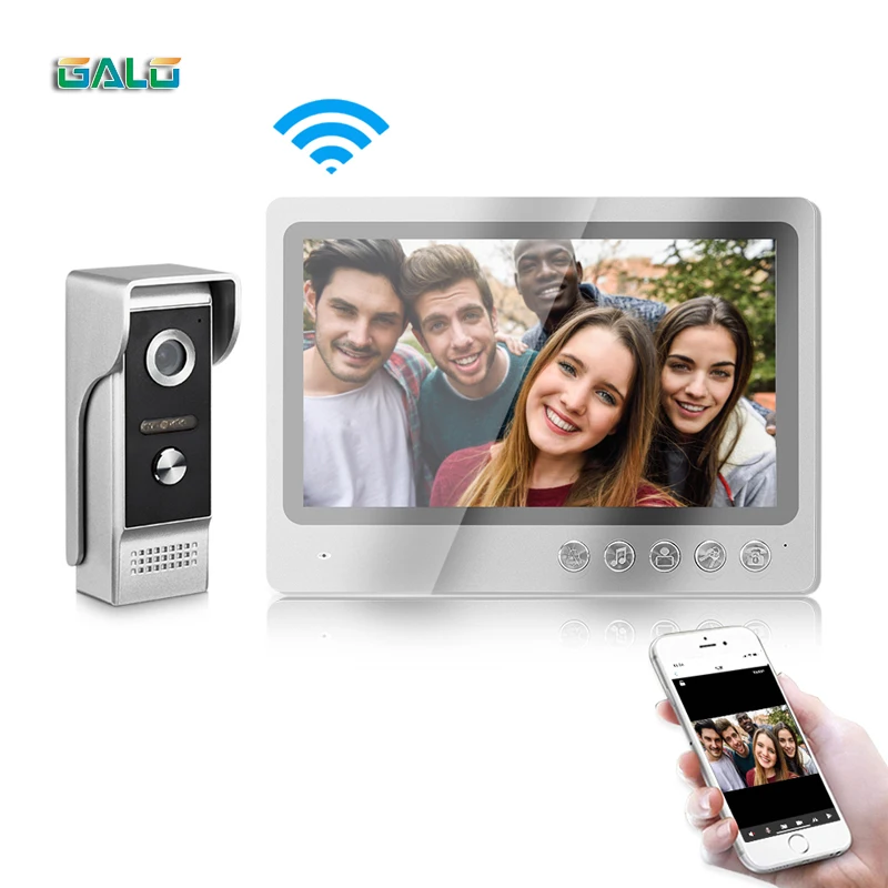 

9 Inch Villa IP Video Intercom System IOS Android APP Doorbell Camera WIFI Remote Unlock Control