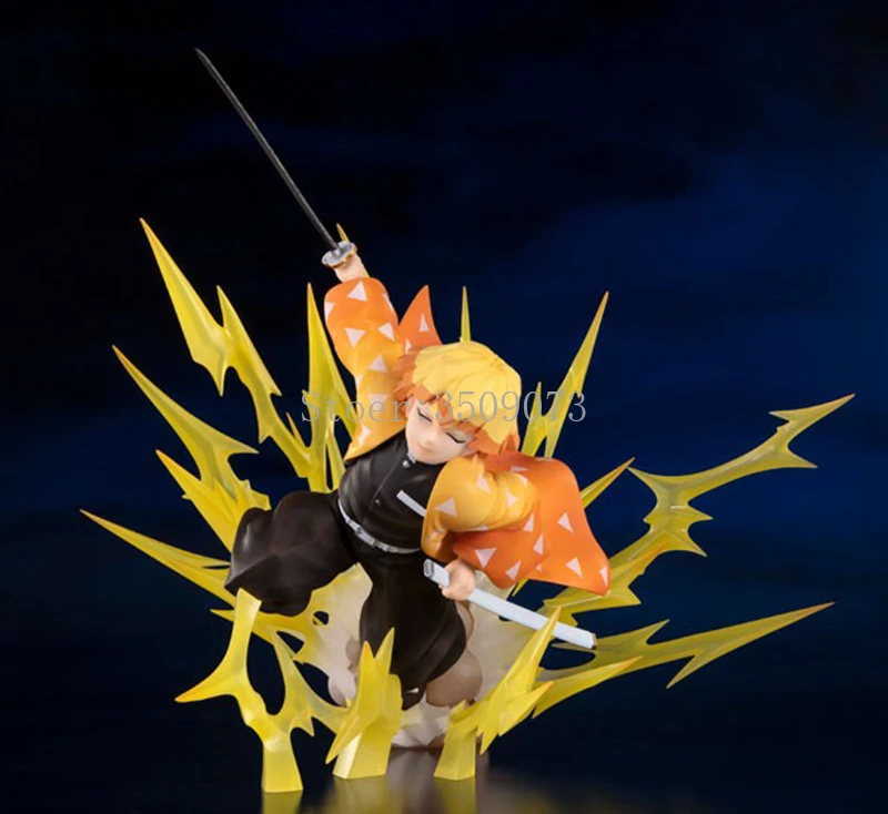 Kimetsuなしyaibaアニメフィギュアagatsuma Zenitsu息の雷アクションフィギュア悪魔特効フィギュアーツzero置物人形ギフト Null Aliexpress