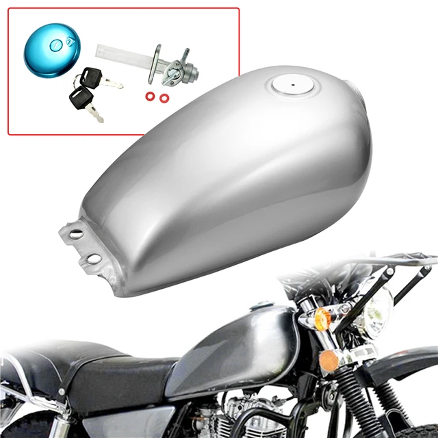 Bouchon de réservoir de carburant en aluminium pour moto, avec 2 clés,  couvercle de réservoir d'essence, Compatible avec Shadow Vlx 600 Rebel 250